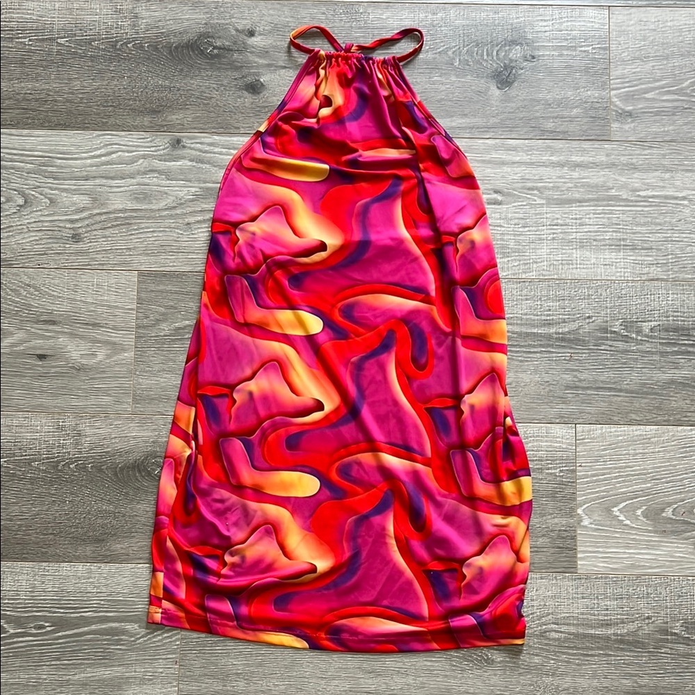 Vibrant Halter Neck Dress